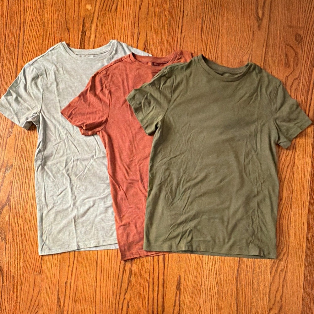 Goodfellow & Co Men's Solid Short Sleeve T-Shirt 3 Pack Multicolor Size S